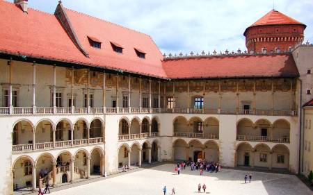 Krakow Wawel Castle Courtyard